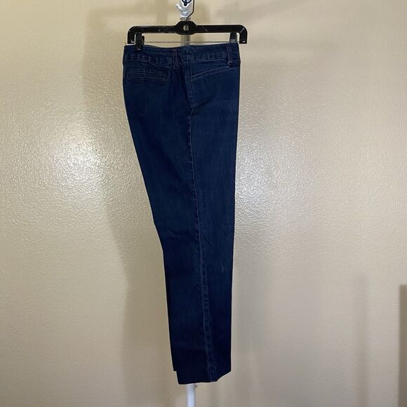 St. John's Bay Straight Leg Denim Jeans Women's Size 14 Blue Mid Rise Dark Wash - Picture 4 of 16